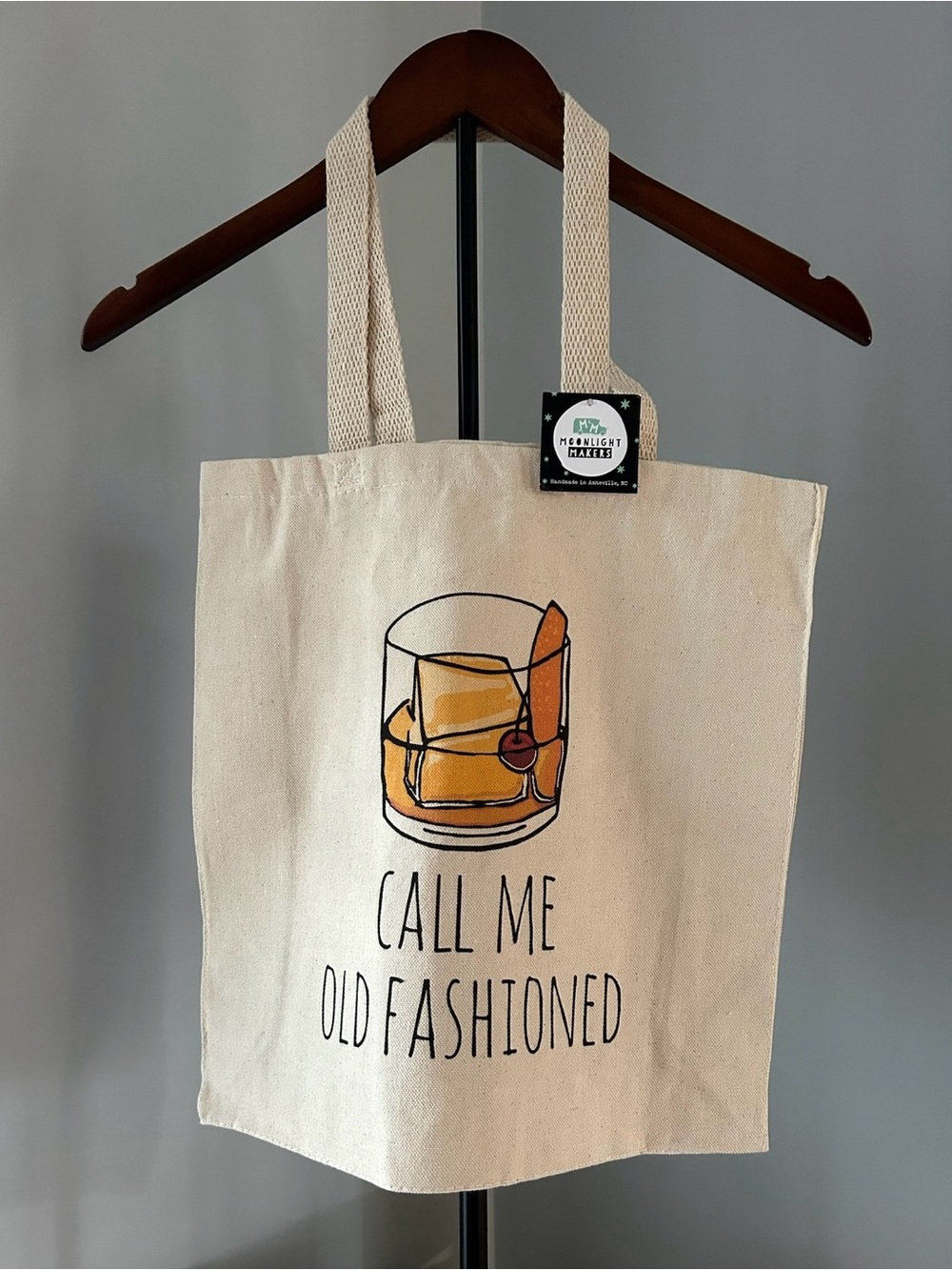 NWT “Call Me Old Fashioned” Canvas Tote 🥃